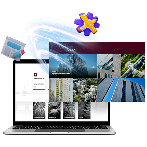 1. Giao diện thiết kế riêng theo từng doanh nghiệp tư vấn